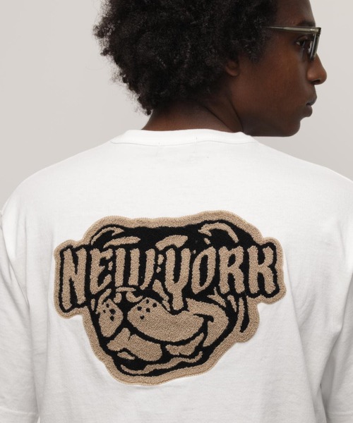 セール】Schott/ショット/TｰSHIRT 'CHENILLE BULLDOG'/Tシャツ