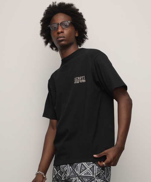 セール】Schott/ショット/TｰSHIRT 'CHENILLE BULLDOG'/Tシャツ