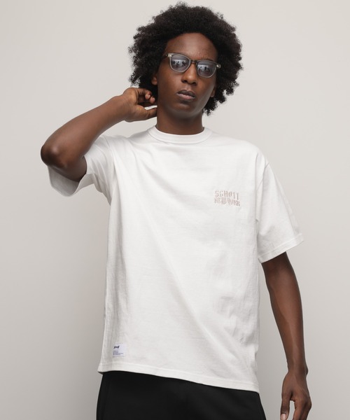 セール】Schott/ショット/TｰSHIRT 'CHENILLE BULLDOG'/Tシャツ