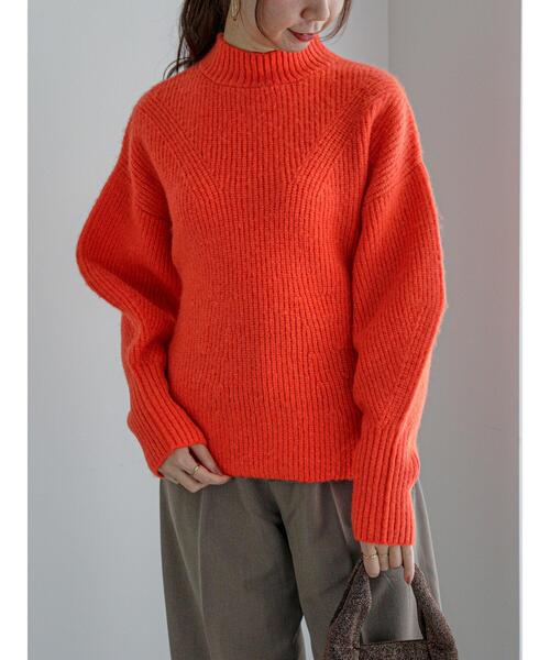 Te chichi（テチチ）の「ウエストカーブドルマンスリーブニット（ニット/セーター・レディース・グレー/オレンジ/グリーン・F）」の3枚目の写真