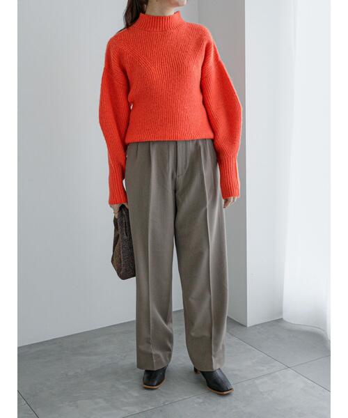 Te chichi（テチチ）の「ウエストカーブドルマンスリーブニット（ニット/セーター・レディース・グレー/オレンジ/グリーン・F）」の5枚目の写真