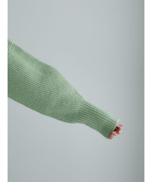 Te chichi（テチチ）の「ウエストカーブドルマンスリーブニット（ニット/セーター・レディース・グレー/オレンジ/グリーン・F）」の20枚目の写真