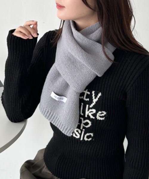 セール】ショートニットマフラー（マフラー）｜CLEA（クレア）の