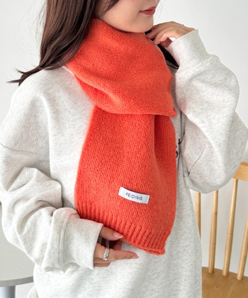 オレアナニットマフラー CLEA（クレア）の「ショートニットマフラー（マフラー）」 - WEAR