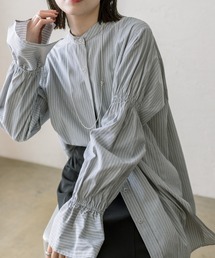 【リバイバル】フリルスリーブロングシャツ