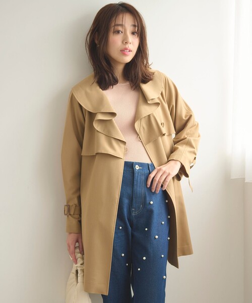 Feroux(フェルゥ)の「【洗える】パフショルダーリブ ニット(ニット/セーター・レディース・ホワイト系1/ライトグリーン系/ピンク系・F)」の22枚目の写真