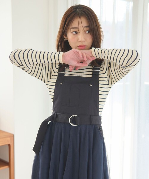 Feroux(フェルゥ)の「【洗える】パフショルダーリブ ニット(ニット/セーター・レディース・ホワイト系1/ライトグリーン系/ピンク系・F)」の8枚目の写真