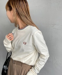 [FRED PERRY/フレッドペリー] ツインティップライン ワンポイントロゴ刺繍ロンT
