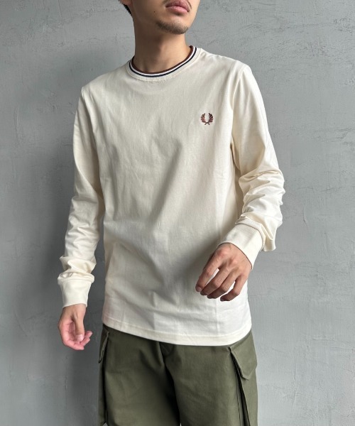 フレッドペリー FRED PERRY ジップネック カラースウェット