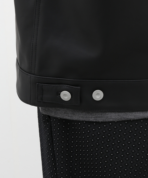 EDIFICE（エディフィス）の「【TEXTILE PAINT】シープレザーブルゾン（ブルゾン・メンズ・ブラック・MEDIUM/LARGE）」の14枚目の写真