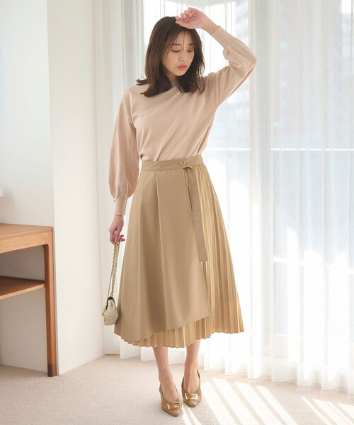 Feroux（フェルゥ）の「【洗える】プリーツコンビ スカート（スカート・レディース・ベージュ系/ライトグレー系・2/1）」の15枚目の写真