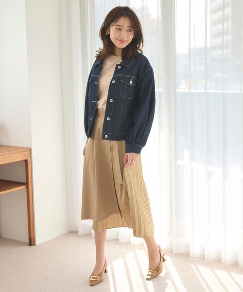 Feroux（フェルゥ）の「【洗える】プリーツコンビ スカート（スカート・レディース・ベージュ系/ライトグレー系・2/1）」の18枚目の写真