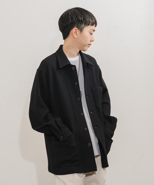 EDIFICE（エディフィス）の「ツイーディー シャツカバーオール（カバーオール・メンズ・ブラック/ブラック系その他/アイボリー・MEDIUM/LARGE）」の19枚目の写真