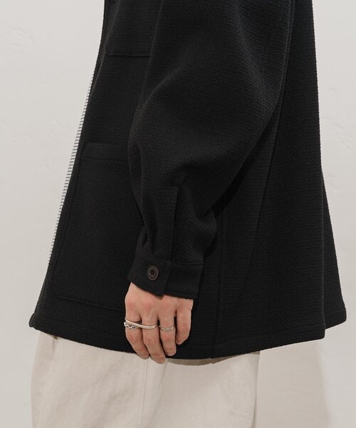 EDIFICE（エディフィス）の「ツイーディー シャツカバーオール（カバーオール・メンズ・ブラック/ブラック系その他/アイボリー・MEDIUM/LARGE）」の20枚目の写真