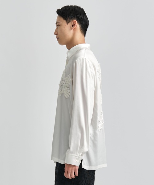 TAAKK（ターク）の「【TAAKK/ターク】別注 EAGLE EMBROIDERY L/S SHIRTS/別注 イーグルエンブロイダリーロングスリーブシャツ（シャツ/ブラウス・メンズ・ブラック/ホワイト・1/3/2）」の7枚目の写真