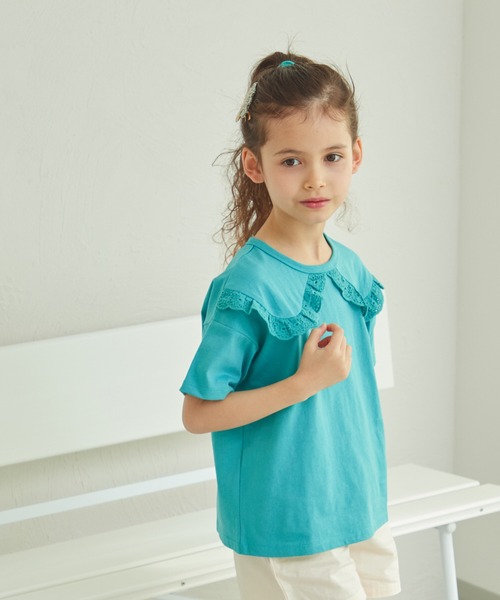 pairmanon（ペアマノン）の「3タイプから選べる ガーリーデザイントップス（Tシャツ/カットソー・キッズ・ブラック/ホワイト/ライトブルー/パープル/ピンク/ピンク系その他/ライトイエロー/イエロー系その他/グリーン系その他/ライトピンク・90/100/110/120/80/130/140/150）」の4枚目の写真