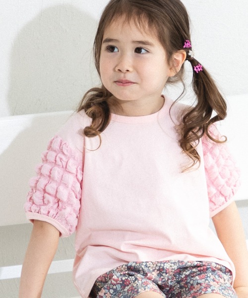 pairmanon（ペアマノン）の「3タイプから選べる ガーリーデザイントップス（Tシャツ/カットソー・キッズ・ブラック/ホワイト/ライトブルー/パープル/ピンク/ピンク系その他/ライトイエロー/イエロー系その他/グリーン系その他/ライトピンク・90/100/110/120/80/130/140/150）」の10枚目の写真