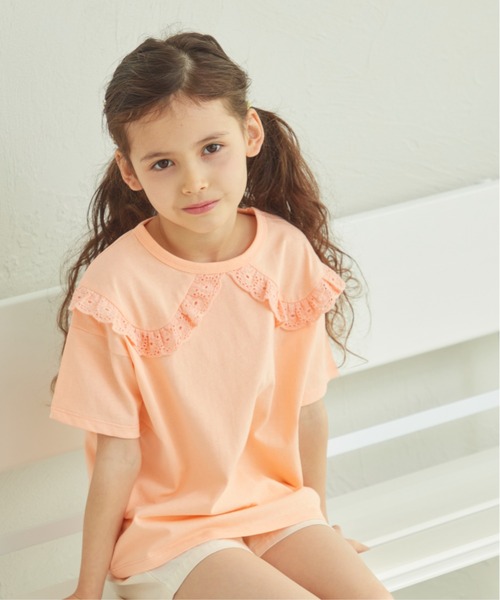 pairmanon（ペアマノン）の「3タイプから選べる ガーリーデザイントップス（Tシャツ/カットソー・キッズ・ブラック/ホワイト/ライトブルー/パープル/ピンク/ピンク系その他/ライトイエロー/イエロー系その他/グリーン系その他/ライトピンク・90/100/110/120/80/130/140/150）」の8枚目の写真