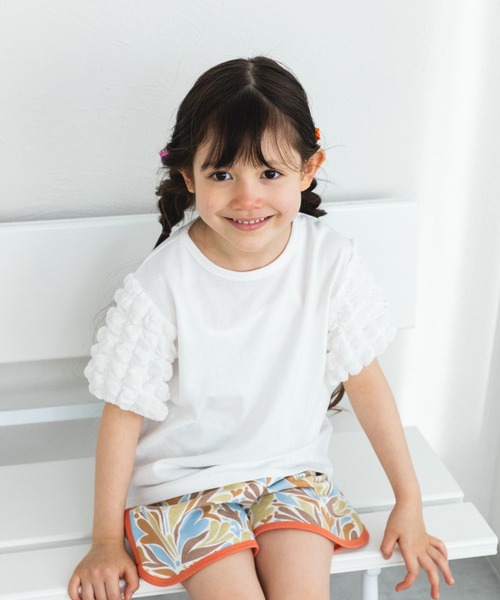 pairmanon（ペアマノン）の「3タイプから選べる ガーリーデザイントップス（Tシャツ/カットソー・キッズ・ブラック/ホワイト/ライトブルー/パープル/ピンク/ピンク系その他/ライトイエロー/イエロー系その他/グリーン系その他/ライトピンク・90/100/110/120/80/130/140/150）」の11枚目の写真