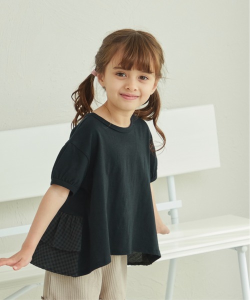 pairmanon（ペアマノン）の「3タイプから選べる ガーリーデザイントップス（Tシャツ/カットソー・キッズ・ブラック/ホワイト/ライトブルー/パープル/ピンク/ピンク系その他/ライトイエロー/イエロー系その他/グリーン系その他/ライトピンク・90/100/110/120/80/130/140/150）」の14枚目の写真