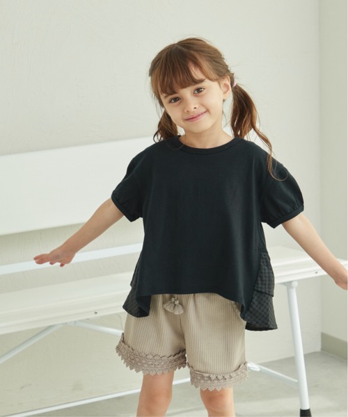 pairmanon（ペアマノン）の「3タイプから選べる ガーリーデザイントップス（Tシャツ/カットソー・キッズ・ブラック/ホワイト/ライトブルー/パープル/ピンク/ピンク系その他/ライトイエロー/イエロー系その他/グリーン系その他/ライトピンク・90/100/110/120/80/130/140/150）」の18枚目の写真