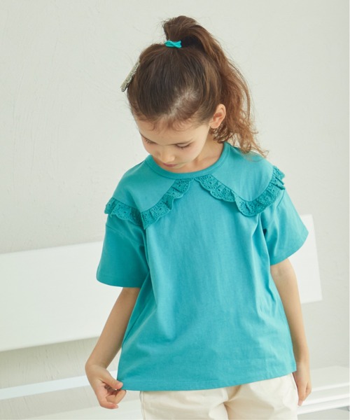 pairmanon（ペアマノン）の「3タイプから選べる ガーリーデザイントップス（Tシャツ/カットソー・キッズ・ブラック/ホワイト/ライトブルー/パープル/ピンク/ピンク系その他/ライトイエロー/イエロー系その他/グリーン系その他/ライトピンク・90/100/110/120/80/130/140/150）」の21枚目の写真