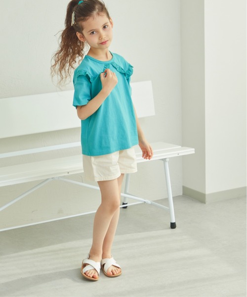 pairmanon（ペアマノン）の「3タイプから選べる ガーリーデザイントップス（Tシャツ/カットソー・キッズ・ブラック/ホワイト/ライトブルー/パープル/ピンク/ピンク系その他/ライトイエロー/イエロー系その他/グリーン系その他/ライトピンク・90/100/110/120/80/130/140/150）」の22枚目の写真