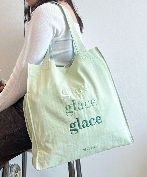 Cepica（セピカ）の「【WEB限定】グラヂュオントートバッグ　推し活バッグ　＠（トートバッグ・レディース・ライトイエロー/ブルー/ピンク/ライトグリーン・FREE）」の2枚目の写真