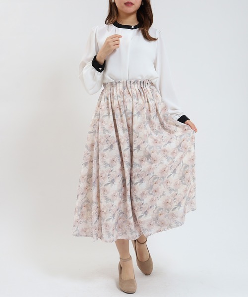 ASTORIA ODIER（アストリアオディール）の「アシメ配色ブラウス（シャツ/ブラウス・レディース・ベージュ/ホワイト/ピンクベージュ・MEDIUM/LARGE）」の8枚目の写真