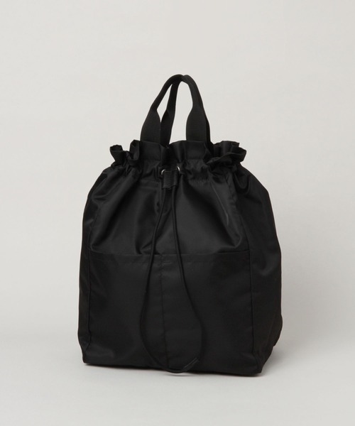 RAGEBLUE（レイジブルー）の「ドローストリング/ナイロンナップサック（ショルダーバッグ・レディース・ブラック/ホワイト・FREE）」の5枚目の写真