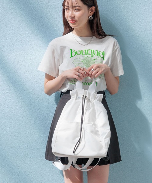 RAGEBLUE（レイジブルー）の「ドローストリング/ナイロンナップサック（ショルダーバッグ・レディース・ブラック/ホワイト・FREE）」の17枚目の写真