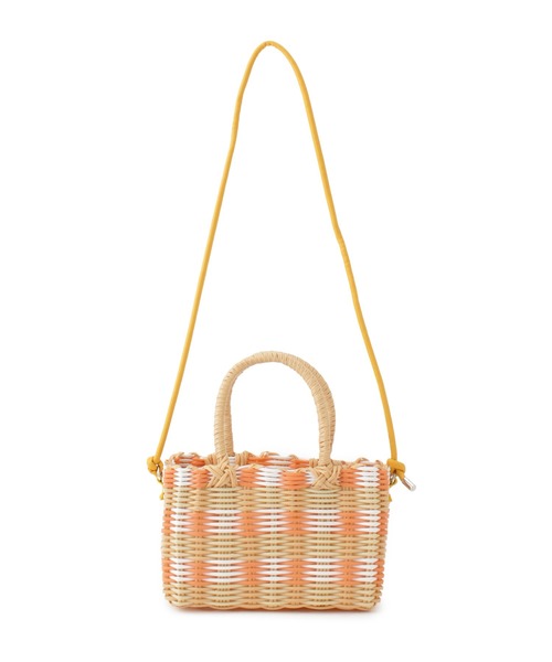 Casselini(キャセリーニ)の「【Casselini/キャセリーニ】パターンマルシェショルダーバッグ(かごバッグ・レディース・ベージュ/レッド/ブラック・FREE)」の5枚目の写真