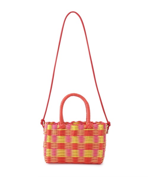 Casselini(キャセリーニ)の「【Casselini/キャセリーニ】パターンマルシェショルダーバッグ(かごバッグ・レディース・ベージュ/レッド/ブラック・FREE)」の6枚目の写真