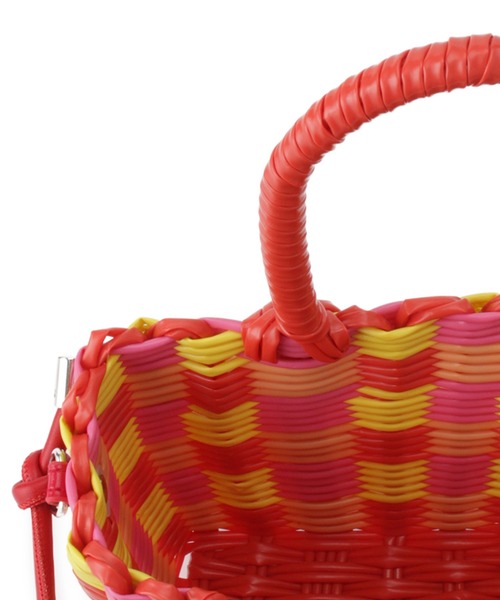 Casselini(キャセリーニ)の「【Casselini/キャセリーニ】パターンマルシェショルダーバッグ(かごバッグ・レディース・ベージュ/レッド/ブラック・FREE)」の11枚目の写真