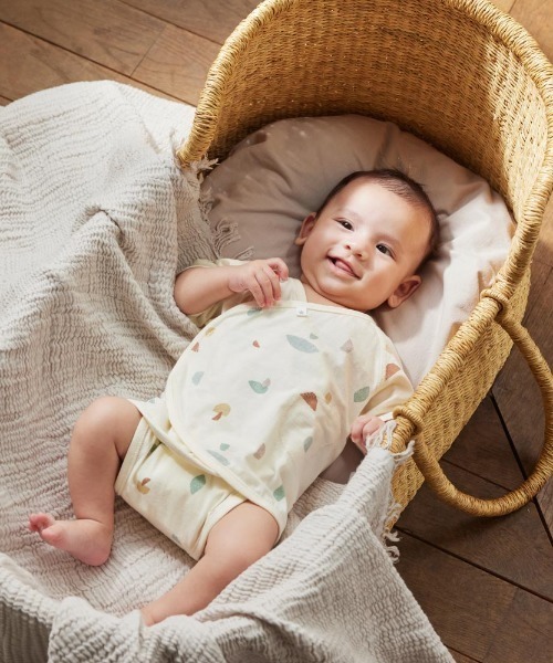 10mois（ディモワ）の「【10mois ディモワ】PATTO SATTO HADAGI 2枚セット 50-60・60-70cm（肌着・キッズ・ブラウン/イエロー・50-60㎝/60-70㎝）」の3枚目の写真