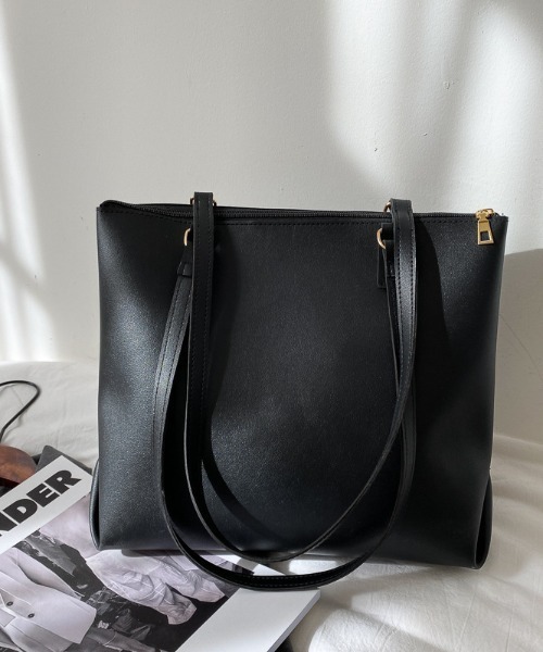 Per sist ence（パーシエンス）の「フェイクレザーシンプルA4トートバッグ（トートバッグ・レディース・ブラック/ダークブラウン/キャメル/ベージュ・FREE）」の12枚目の写真