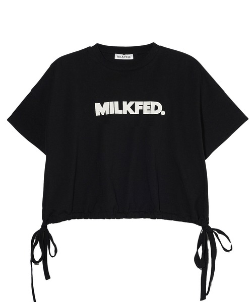 MILKFED.(ミルクフェド)の「COLORED SLEEVE EDGE S/S TOP(Tシャツ/カットソー・レディース・ブラック/ネイビー/オフホワイト・ONE SIZE)」の9枚目の写真