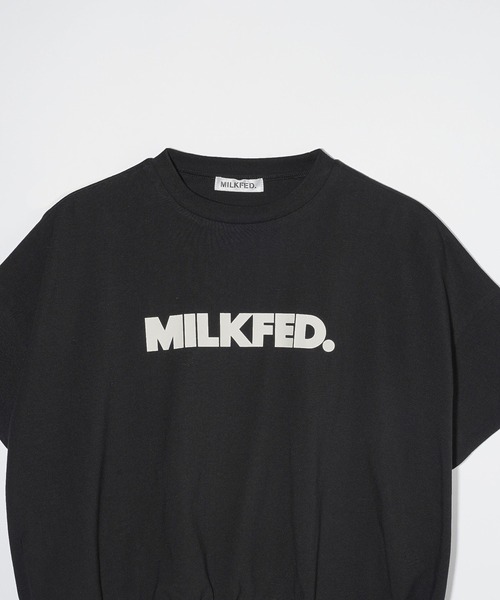 MILKFED.(ミルクフェド)の「COLORED SLEEVE EDGE S/S TOP(Tシャツ/カットソー・レディース・ブラック/ネイビー/オフホワイト・ONE SIZE)」の11枚目の写真