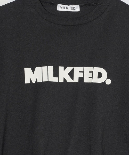 MILKFED.(ミルクフェド)の「COLORED SLEEVE EDGE S/S TOP(Tシャツ/カットソー・レディース・ブラック/ネイビー/オフホワイト・ONE SIZE)」の12枚目の写真