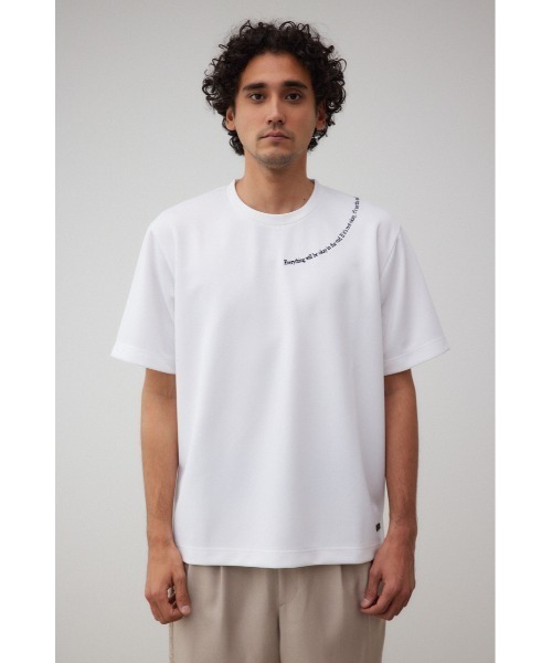 AZUL by moussy（アズールバイマウジー）の「ポンチ刺繍ベーシックＴシャツ（Tシャツ/カットソー・メンズ・ホワイト/ブラック・LARGE/MEDIUM）」の6枚目の写真