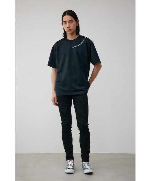 AZUL by moussy（アズールバイマウジー）の「ポンチ刺繍ベーシックＴシャツ（Tシャツ/カットソー・メンズ・ホワイト/ブラック・LARGE/MEDIUM）」の14枚目の写真