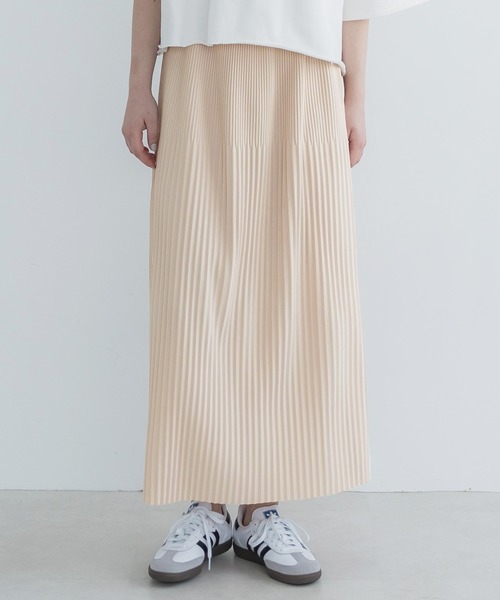 coca（coca）（コカ）の「ランダムリブIラインロングスカート（スカート・レディース・アイボリー/ブラック/ホワイト/レッド/チャコール/ブラウン/ネイビー/ワイン/ライトベージュ/ライトブルー/ピンク・ONE SIZE/L/S/M）」の3枚目の写真
