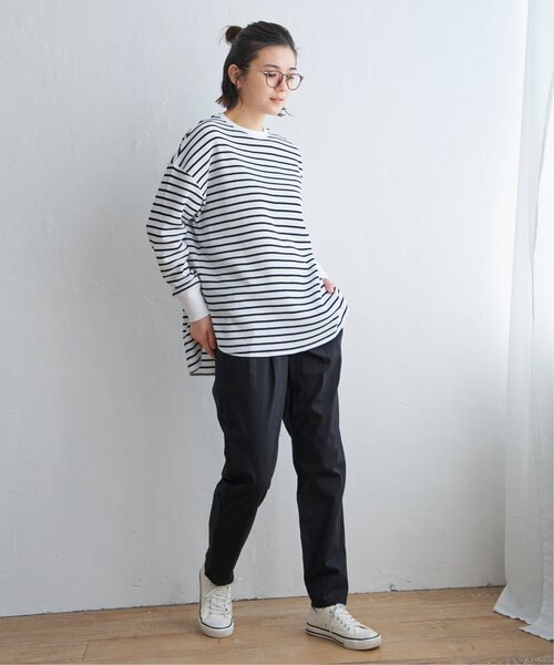 LBC(エルビーシー)の「ワッフルゆるプルオーバー(Tシャツ/カットソー・レディース・オフホワイト/チャコールグレー/その他7・M)」の15枚目の写真