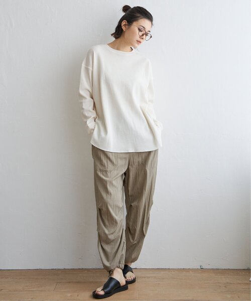 LBC(エルビーシー)の「ワッフルゆるプルオーバー(Tシャツ/カットソー・レディース・オフホワイト/チャコールグレー/その他7・M)」の16枚目の写真