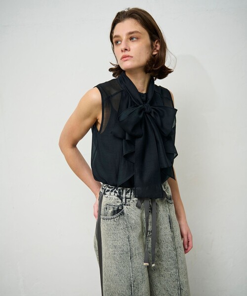 シアーボウタイノースリーブ（シャツ/ブラウス）｜GRACE CONTINENTAL  