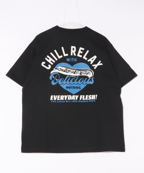 chillax（チラックス）の「【CHILLAX】HOT DOGプリント 天竺BIG