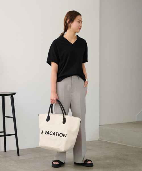 FRAMeWORK（フレームワーク）の「≪追加≫セミフレアパンツ3（スラックス・レディース・ブラック/ライトグレー・36/38/34/40）」の17枚目の写真