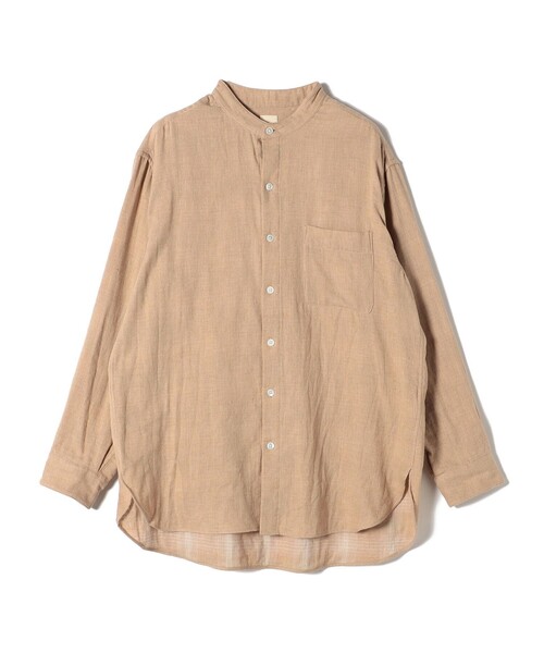 【セール】【SHIPS DAYS別注】UNDYED: ダブルガーゼ チェック バンドカラー シャツ（シャツ/ブラウス）｜SHIPS Days（シップスデイズ）