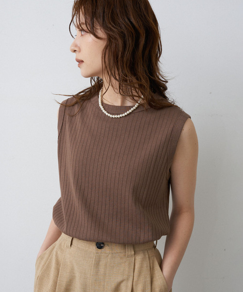 OUTDOOR PRODUCTS Usual Things(アウトドアプロダクツユージュアルシングス)の「ハリヌキフライス ノースリプルオーバー(Tシャツ/カットソー・レディース・ブラック/ホワイト/ブラウン・FREE)」の3枚目の写真