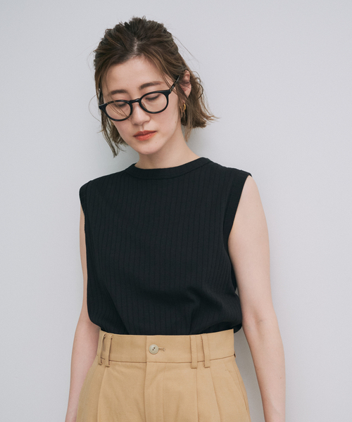 OUTDOOR PRODUCTS Usual Things(アウトドアプロダクツユージュアルシングス)の「ハリヌキフライス ノースリプルオーバー(Tシャツ/カットソー・レディース・ブラック/ホワイト/ブラウン・FREE)」の6枚目の写真